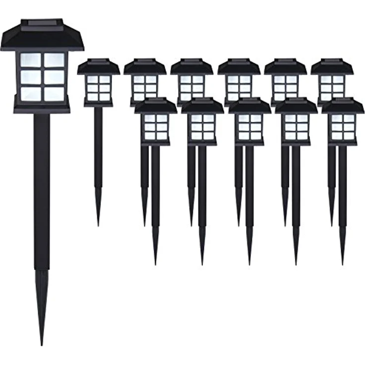 MONZANA® LED Solarlampe 12x Set Wetterfest Solar Akku Garten Solarleuchte Gartenleuchte Außenbereich Outdoor – Bild 2