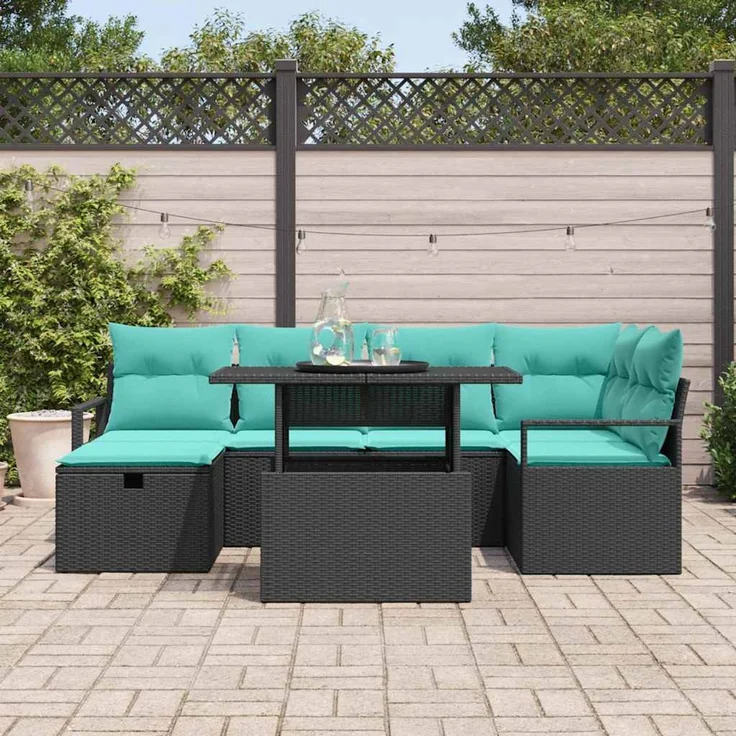 vidaXL Gartensofa-set 7 stk. Poly-Rattan 3359803 – Bild 3