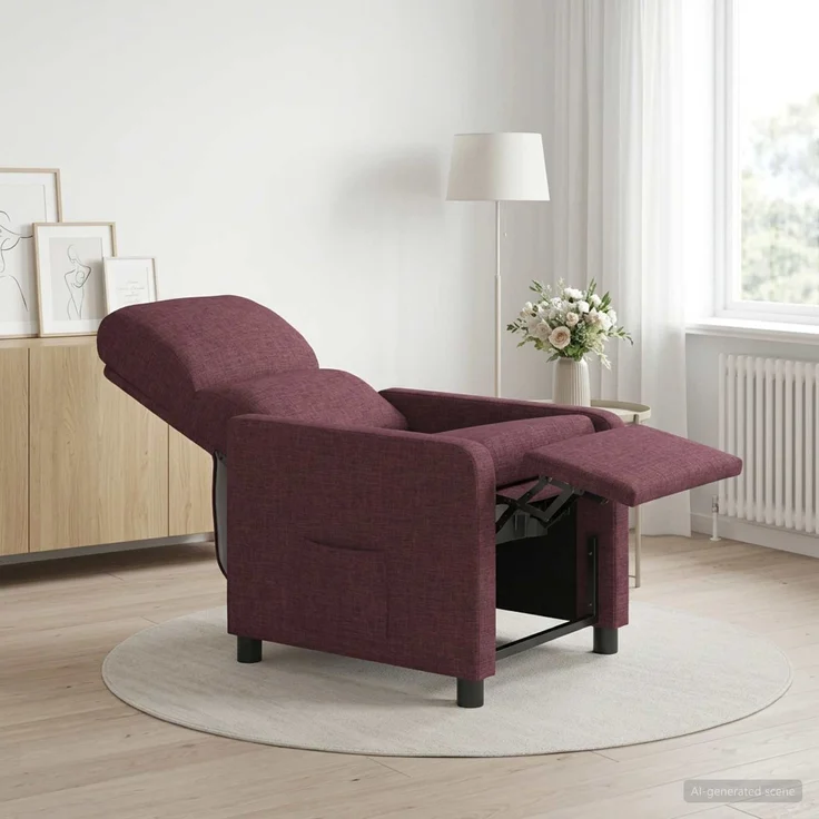 vidaXL Liegesessel Lila Polyester 42034828 – Bild 1