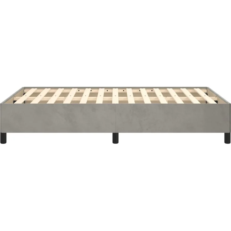 vidaXL Bettgestell ohne Matratze Hellgrau 120x190 cm Samt 3269651 – Bild 6