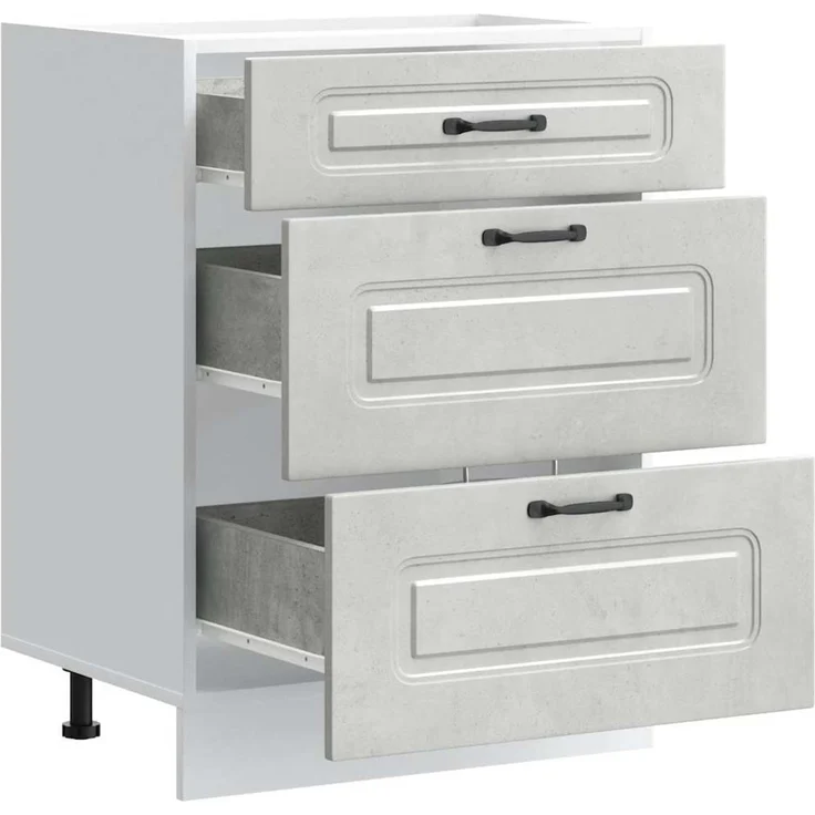 vidaXL Küchenunterschrank Kalmar Betongrau Holzwerkstoff 854283 – Bild 12