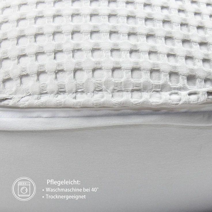 sei Design Stillkissenbezug 100% Baumwolle passend für Stillkissen XXL, Bezug für Schwangerschaftskissen, Seitenschläferkissen 190x30 cm, mit Reißverschluss, waschbar und Schadstoffgeprüft – Bild 4