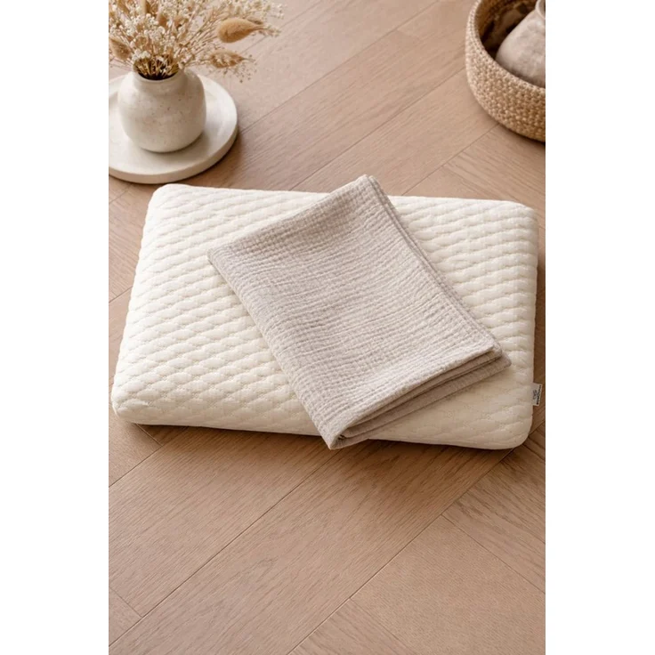 BABEES Kissenbezüge 2-er Set Kissenbezug 40x60 / 30x50 cm 100% Musselin Baumwolle 150 g/qm, Kissenbezüge Kissenhülle Kinderbettwäsche Kinderzimmer Creme Beige – Bild 3