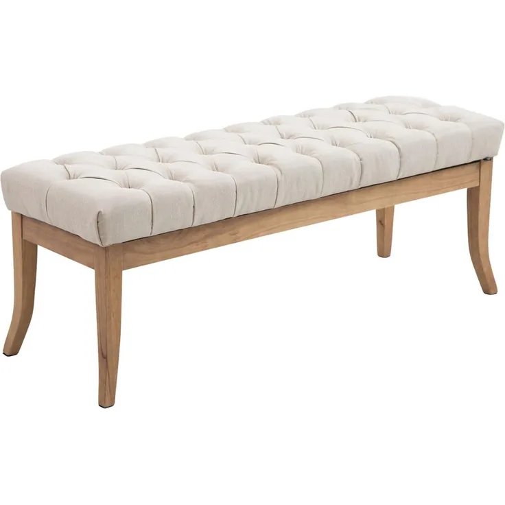 CLP Sitzbank Ramses Stoff antik-hell mit hochwertiger Polsterung,creme 120 cm