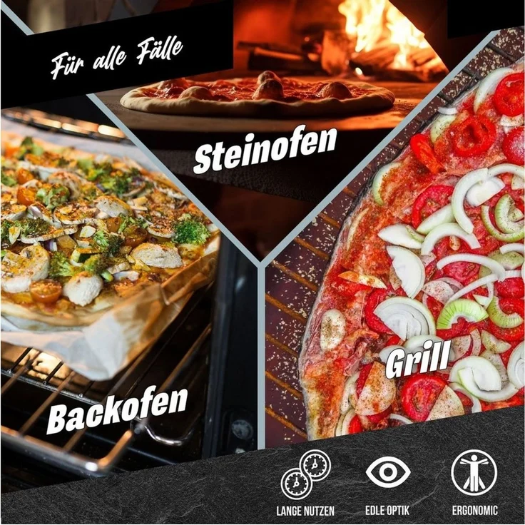 Dimono Pizzaschieber DIMONO Antihaft Pizzaschieber mit Holzgriff - Metall Pizzaheber, XXL – Bild 3