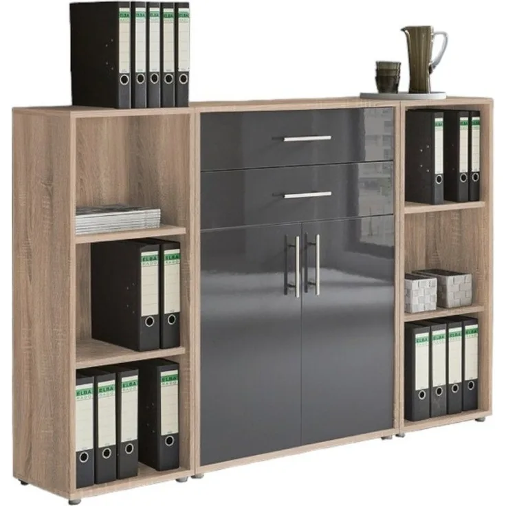 BMG Möbel Aktenschrank Tabor (Set 13, Büroschrank mit Metallgriffen) Made in Germany