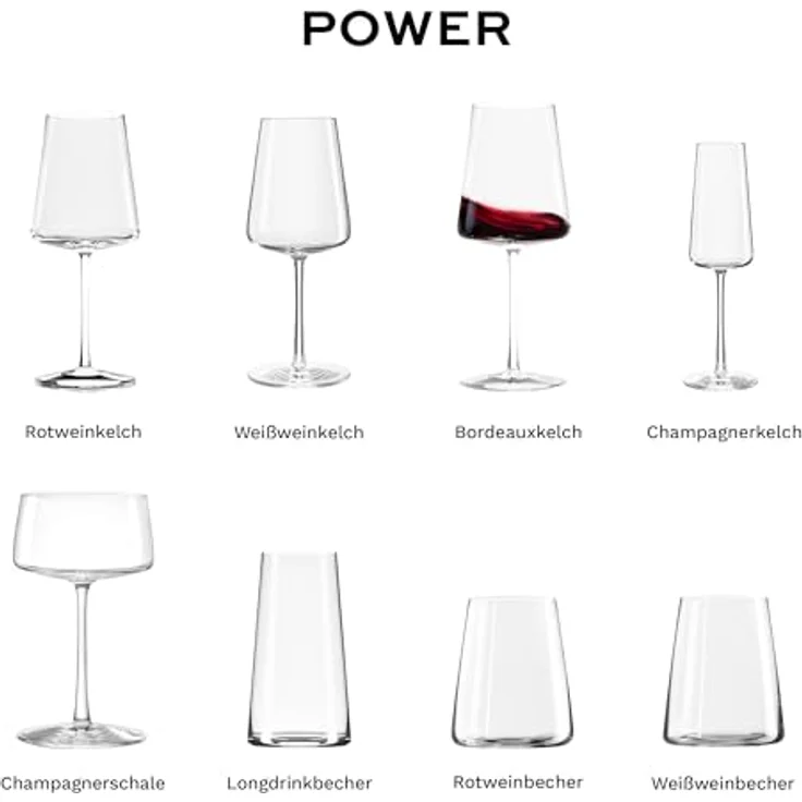 Stölzle Lausitz Bordeauxgläser Power 2er Set 650 ml – Hochwertige Weingläser ideal für Bordeaux – Moderne Bordeauxkelche aus Kristallglas für maximale Geschmacksentfaltung – Spülmaschinen- & Stoßfest – Bild 7