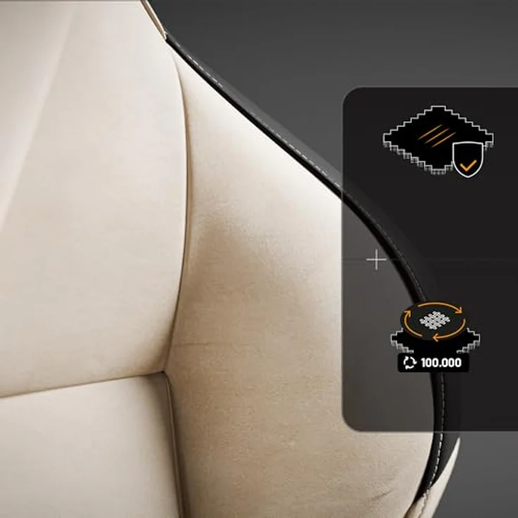 Diablo Gaming Stuhl Stoff X.One Prime Gamer Stuhl Ergonomisch mit Magnetische Kopfstütze und Kühlender Sitz Robuste Metallbasis, Höhenverstellbare Armlehnen Pc Stuhl, Gaming Chair 140 kg Desert Storm – Bild 7