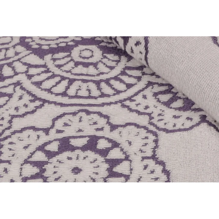 Mijolnir 'Marcello - Purple' Handtuchset (2-teilig), Ecru / Lila, 50 x 90 cm – Bild 4