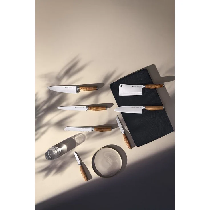 Fleischmesser Grand Wood 20 cm, Holz, Stahl, Silber, Holzfarben, 8 x 3 x 37 cm – Bild 2