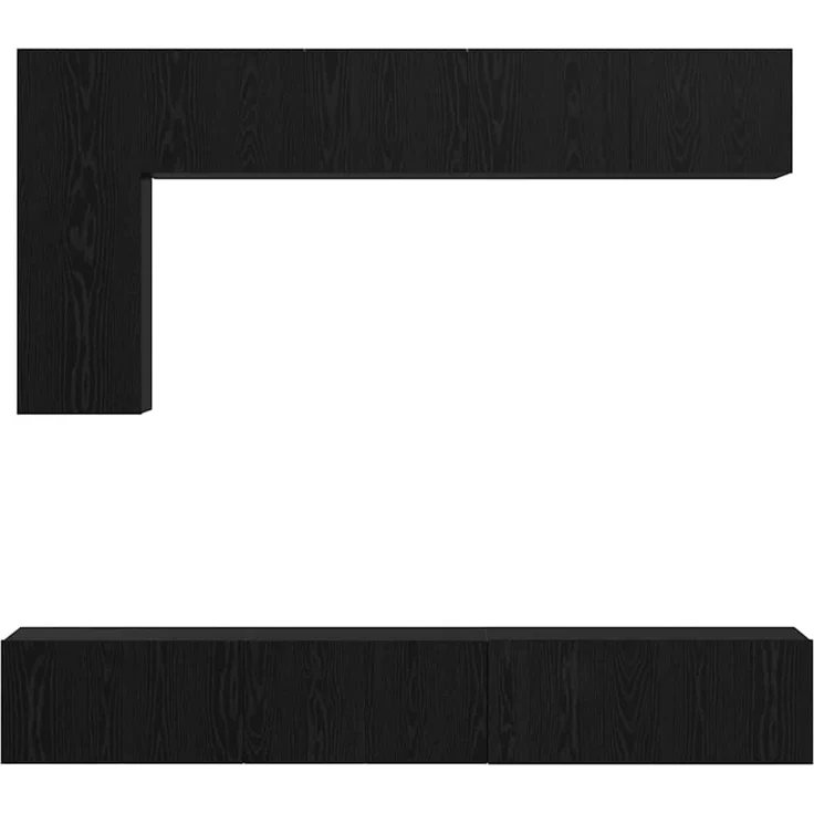vidaXL TV-Schrankset 6 stk. Schwarz Eichen-Optik Holzwerkstoff 3393247 – Bild 9