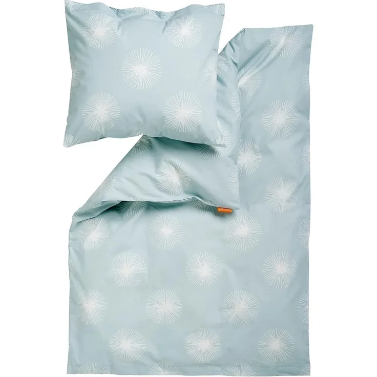 Leander 'Junior Flora' Kinderbettwäsche misty blue, 100x135 cm