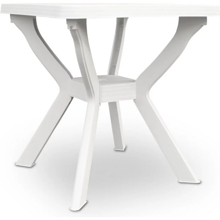 Spetebo Gartentisch Kunststoff Outdor Tisch quadratisch 70 cm (Anzahl, 1-St, Stück), mit modernem X-Gestell – Bild 2
