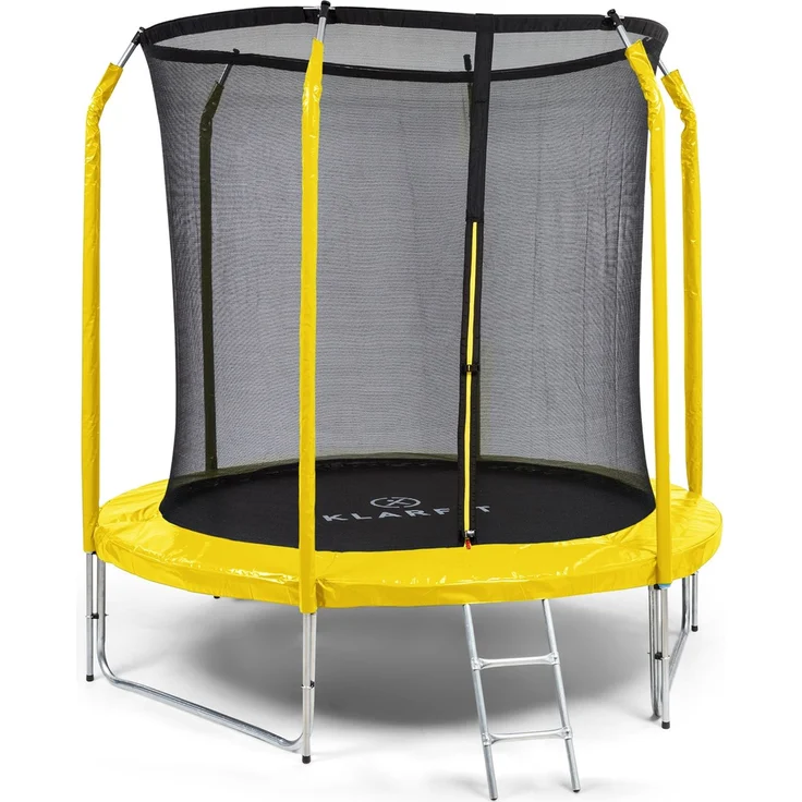 Jumpstarter Trampolin 2,5 m Ø Netz 120 kg max. 195 cm Ø Sprungfläche Gelb – Bild 1