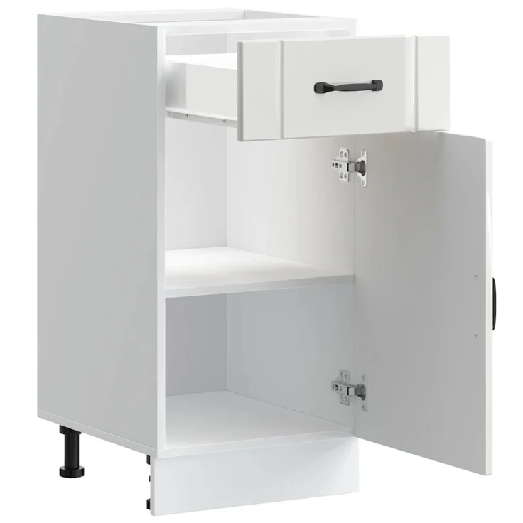vidaXL Küchen-Unterschrank Lucca Hochglanz-Weiß Holzwerkstoff 853709 – Bild 5