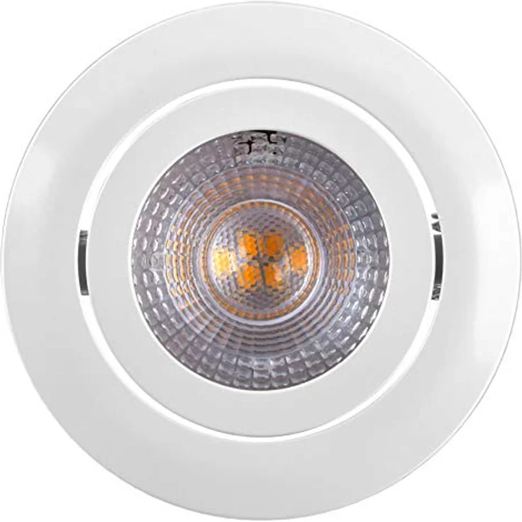 Maxkomfort K O M F O R T - 6x LED Einbaustrahler Ultraflach, schwenkbar, 5 Watt, rund, warmweiß, IP20, 230V – Bild 3
