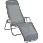 Gardenson Ersatzbezug für Gartenliegen, Grau, Textil, Streifen, 54x190 cm, wetterbeständig, UV-beständig, lichtecht