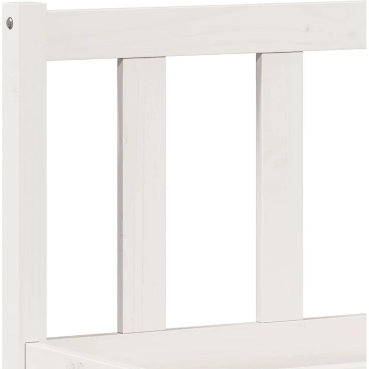vidaXL Massivholzbett Extra Lang ohne Matratze Weiß 200x220 Kieferholz 852455 – Bild 7