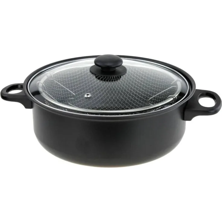 Excellent Houseware Bratpfanne mit Glasdeckel 26 cm 443277