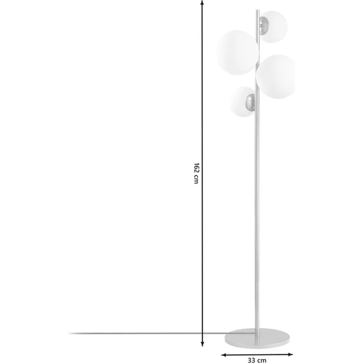 KAWOLA Stehlampe TROPEA 4-flammig Glas gold 162 x 33 x 20 cm – Bild 6