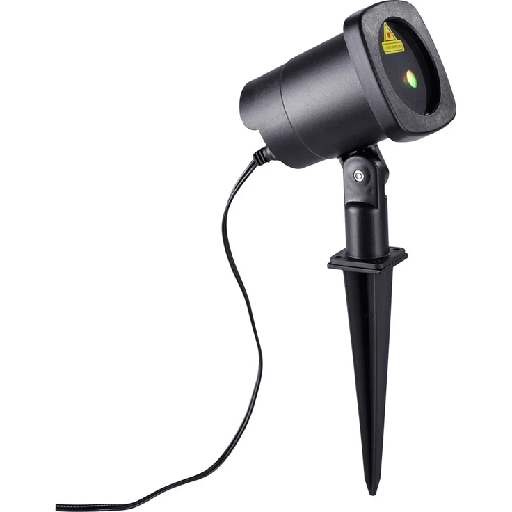 LED Außen Steckleuchte, Laser, rot-grün – Bild 1