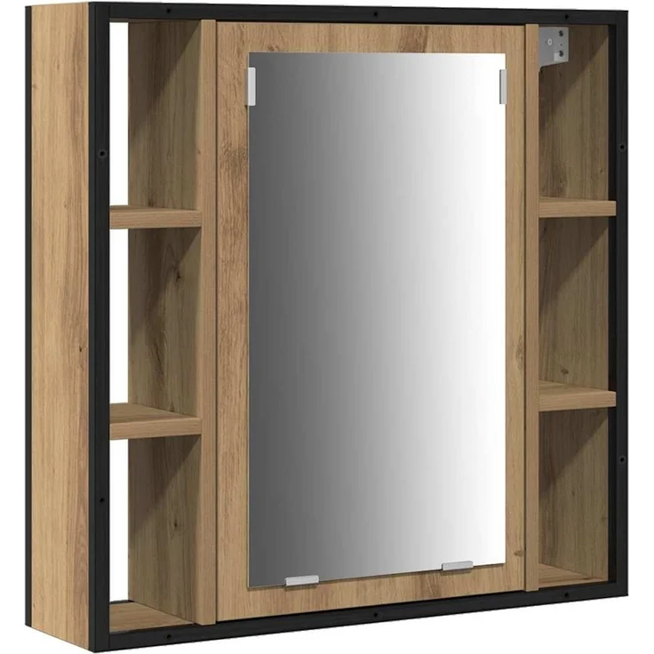 vidaXL Badezimmermöbel-Set mit Regal 3 pcs Artisan-Eiche Holzwerkstoff 3334394 – Bild 4