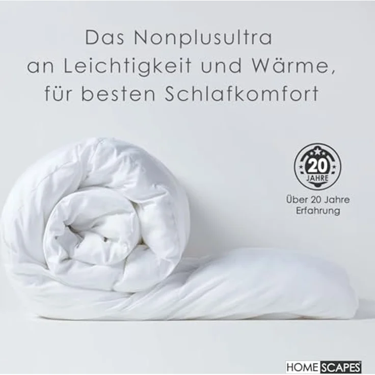 Homescapes Microfaserbettdecke Winterdecke 135x200 cm – Super-Mikrofaser Bettdecke, Wärmeklasse 4, Füllung: 100 % Polyester (Super-Mikrofaser) – Bild 4
