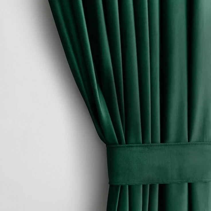 AmeliaHome Gardine Gardine Ösen Vorhang mit Raffhalter Samt Ösenvorhang Verdunkelnd, inkl. Raffhalter