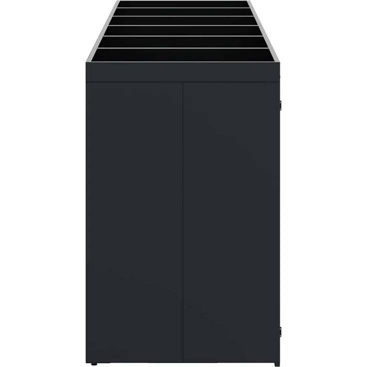 vidaXL Wagenmüllbehälter für 6 Behälter Schwarz 408 x 77,5 x 121,5 cm 3394742 – Bild 8