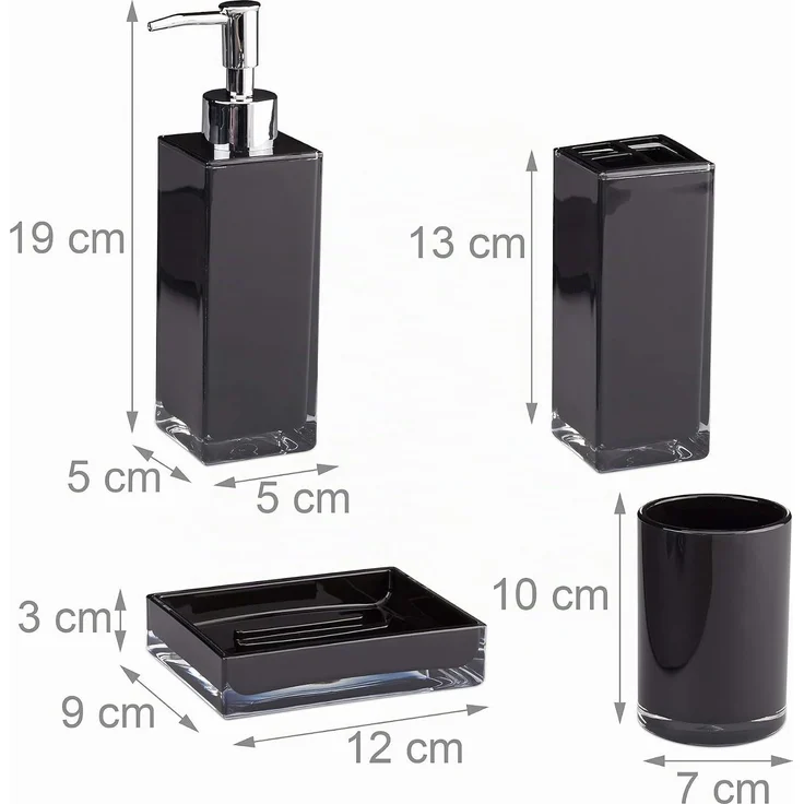 Relaxdays Badaccessoires Set 4-teilig – Bild 4