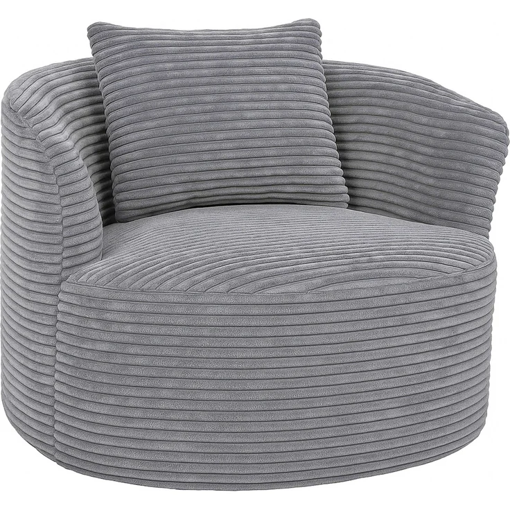 Sessel HWC-P18, Loungesessel Relaxsessel Polstersessel Cocktailsessel, Stoff/Textil Cord (370g/m²) ~ hellgrau – Bild 9
