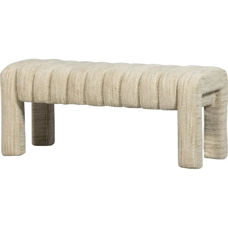 Bank Frex - Bouclé-Stoff Natur, 110 cm