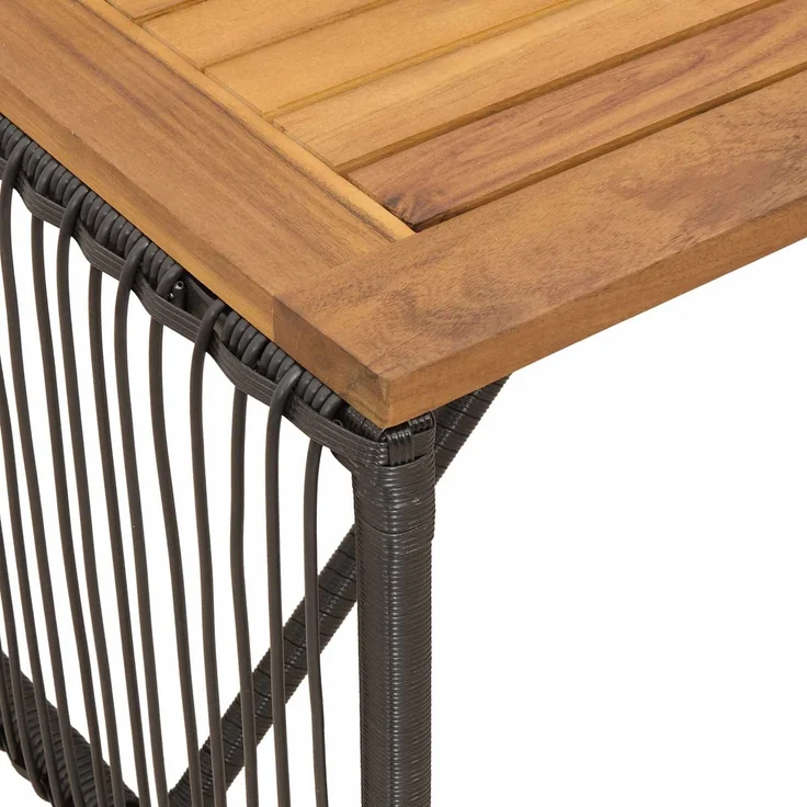 vidaXL Tisch für Outdoor Schwarz und Braun 80 x 40 x 40 cm Poly-Rattan 42025164 – Bild 8