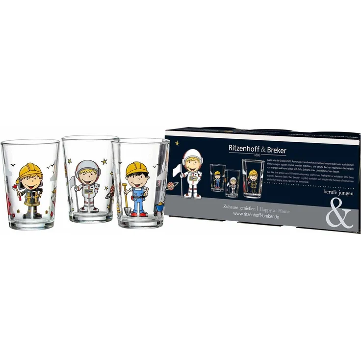 Ritzenhoff & Breker 1x BERUFE Kinderbecher Set Jungen 3-teilig – Bild 3