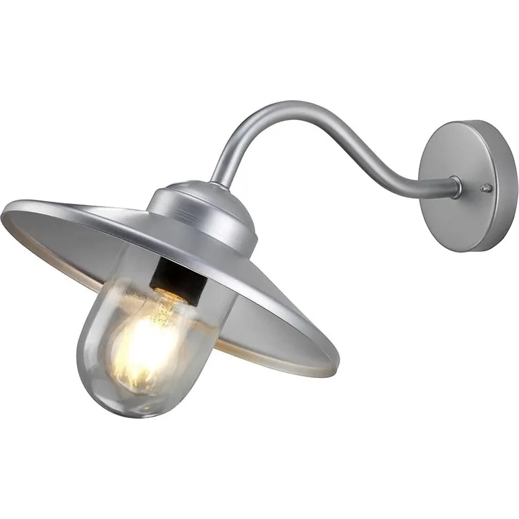Elstead Lighting Klampenborg Wandleuchte 1-Light Silber IP44 E27