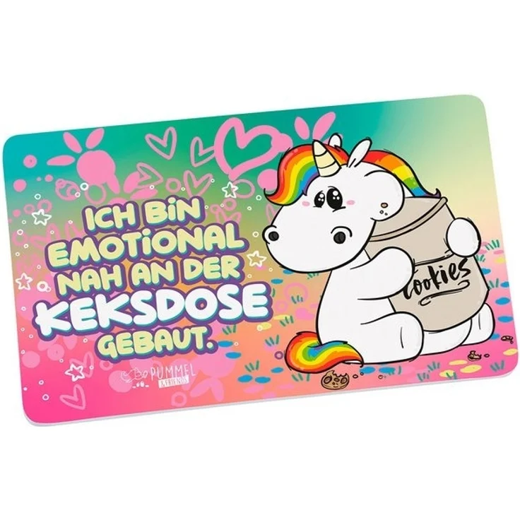 Geda Labels GmbH Frühstücksbrett Pummeleinhorn Keksdose, Melamin, (1-St), Rosa, 23,5x14,5, Anti Rutschnoppen – Bild 2