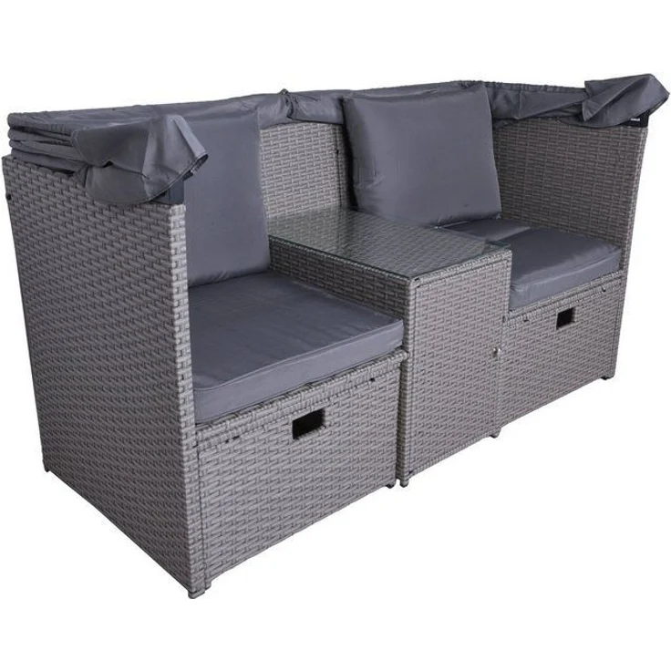 Relax Lounge 4041908123954 SAINT TROPEZ mit Hocker und Sonnendach – Bild 4