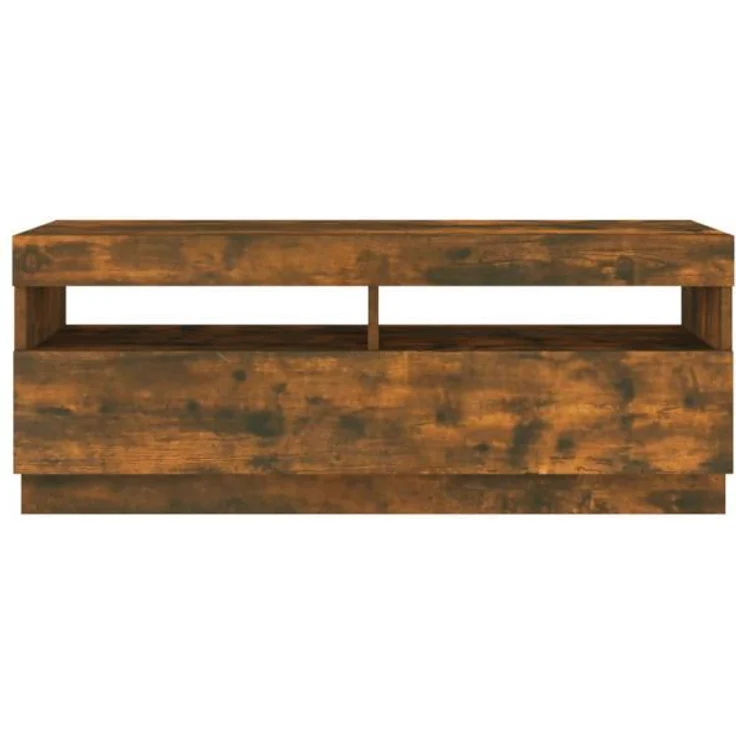 vidaXL TV-Schrank mit LED-Leuchten Räuchereiche 100x35x40 cm 815720 – Bild 12