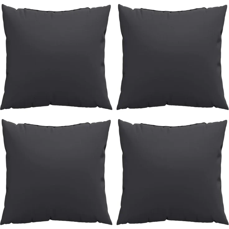 vidaXL Sofakissen 4 Stk. Schwarz 40x40 cm Stoff 360366 – Bild 4