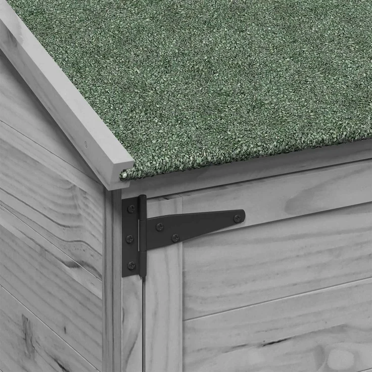 vidaXL Gartenschuppen Grau 59,5 x 56 x 176,5 cm Massivholz aus Fichte 42033446 – Bild 8