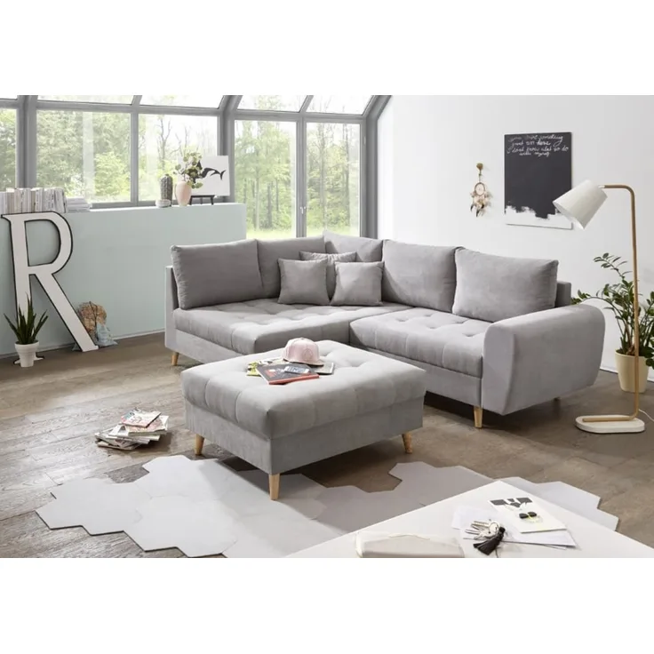 Alice Ecksofa von Ed Exciting Design – Beidseitig Bestellbares Sofa mit Hocker in Verschiedenen Farben