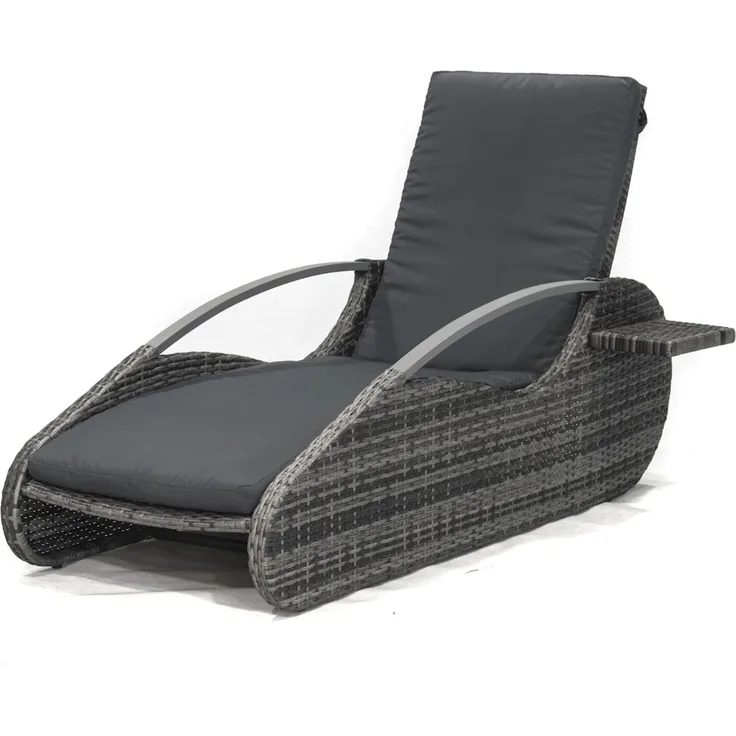 Lounger Alassio aus Stahl und Kunststoffgeflecht