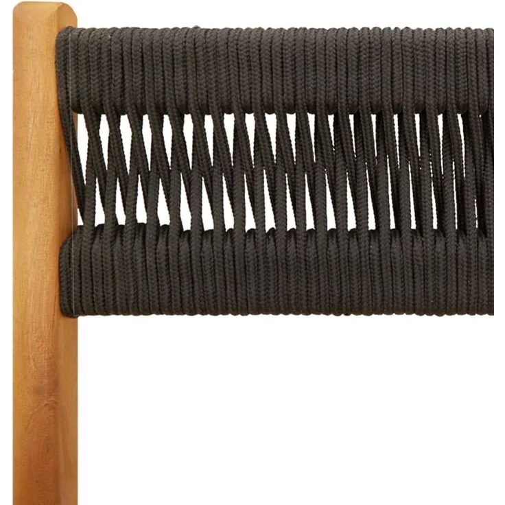 vidaXL Gartenstühle 6 Stk. Klappbar Schwarz Massivholz Akazie 3214602 – Bild 8