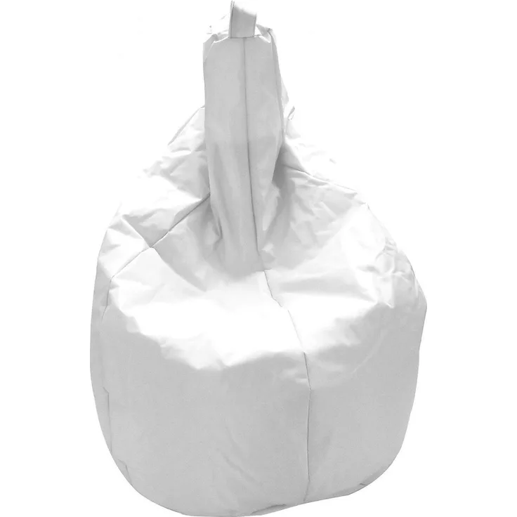 Dmora Pouf Angillina, Mehrzwecksessel, Sitzsack, Hockerhocker, Made in Italy, 80x80 h120 cm, Weiß