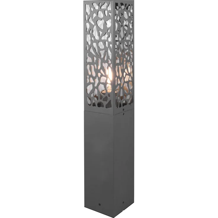 LED Sockelleuchte eckig Edelstahl in Anthrazit, Höhe 60cm, IP44 – Bild 9