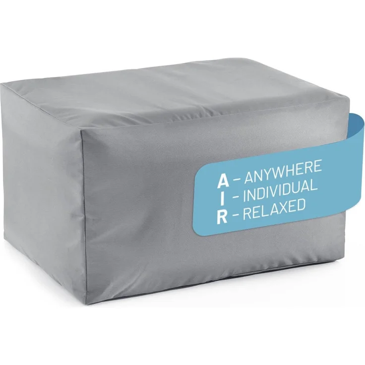 Lumaland Aufblasbarer Hocker | Outdoor Camping Sitzsack - ideal zu Sessel & Sofa | Regulierbarer Luftsessel - Bis 150kg Belastbar & Wasserabweisend, 60 x 45 x 35 cm | Schnell Aufgepumpt für Strand & Co.