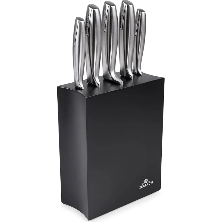 GERLACH Messerset im Block 5-tlg. MODERN schwarz – Bild 1