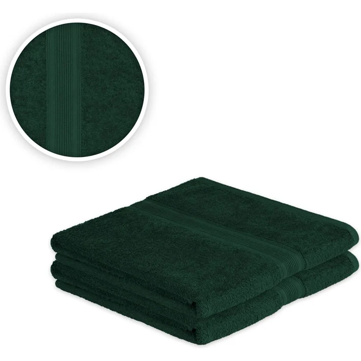4 x Saunatuch 500 g/m² 80 x 200 cm Dunkelgrün – Bild 2