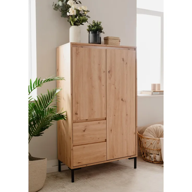 Highboard >Korsika< (BxHxT: 81x139x40 cm) in Dekor Artisan Oak