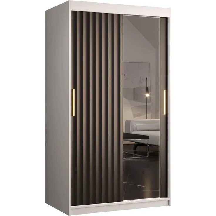 ABIKS MÖBEL Schwebetürenschrank RIFLO WAVE 2 Schlafzimmerschrank - mit Schiebetüren, Kleiderstange – Bild 5